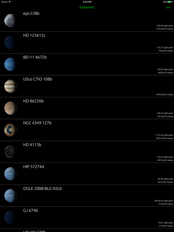 Exoplanets vs Earth iPad screenshot 1 - Education app