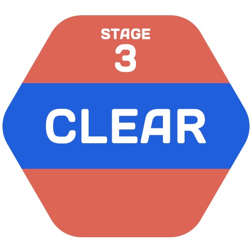 3 stage clear icon