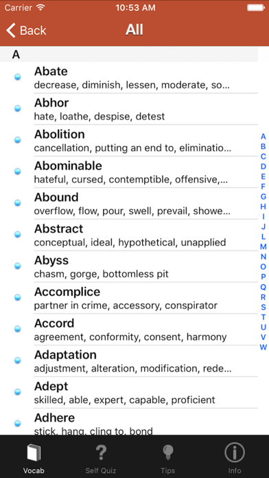 ISEE/SSAT Vocab by Davidson Tutoring Screenshot