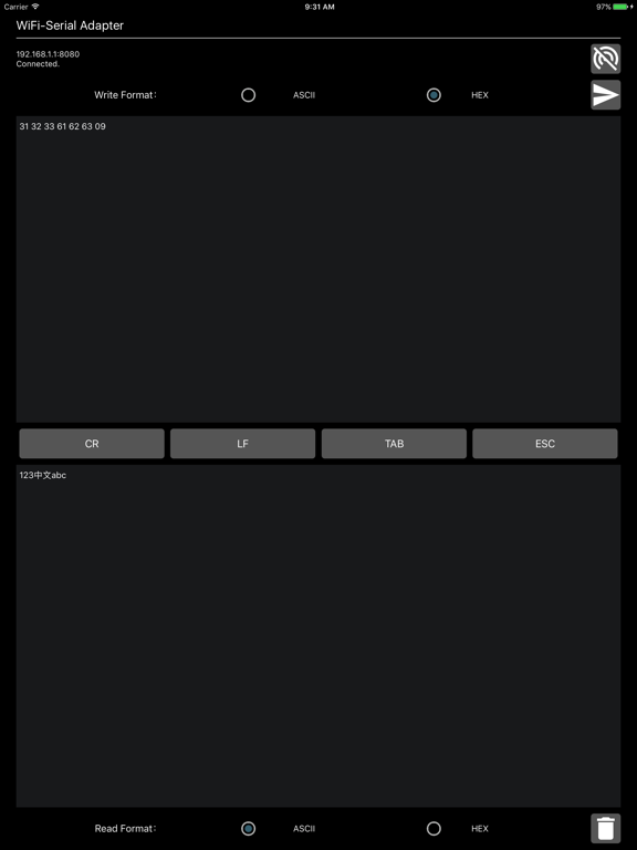 Screenshot #5 pour TCP/IP to Serial Terminal