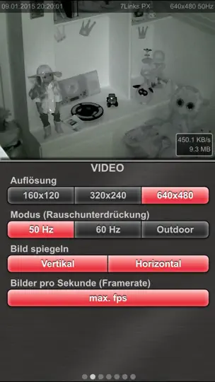 Screenshot von 7Links IP Cam Remote auf dem iPhone 3