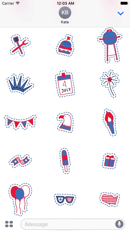 America Independence Day Fourth July Sticker Pack