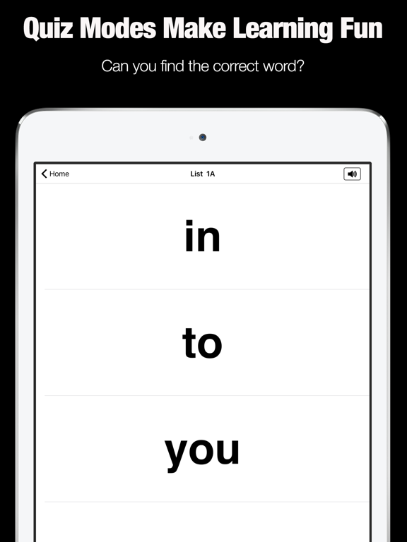 Fry Words iPad screenshot