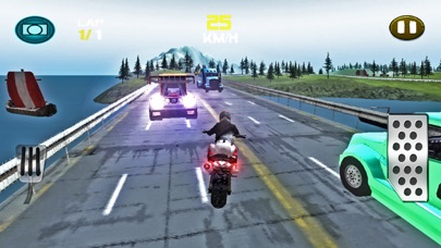 自転車ハイウェイ交通ライダーゲームのおすすめ画像3