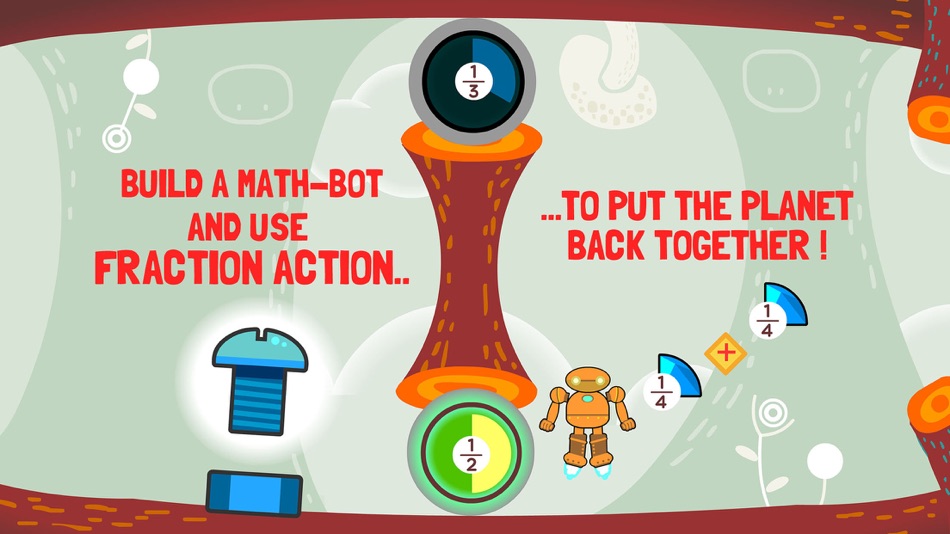 #1. Robo Math Fractions Lite (iOS) Podle: madebyeducators