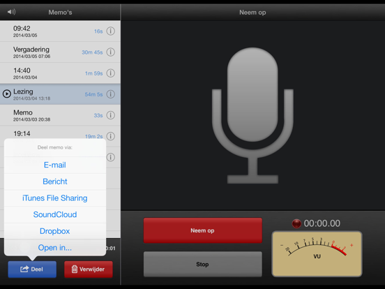 Dictafoon voor iPad iPad app afbeelding 2