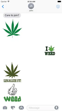 Game screenshot Marijuana Weed Emoji Sticker Pack apk