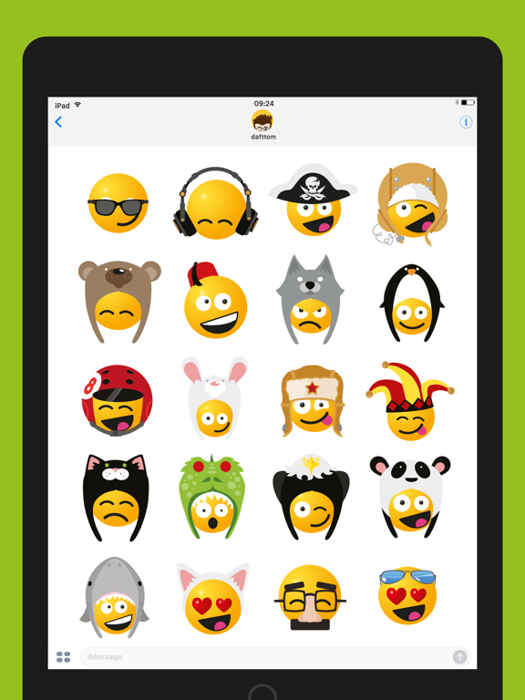 Screenshot #6 pour Smileys in Hats Sticker Pack