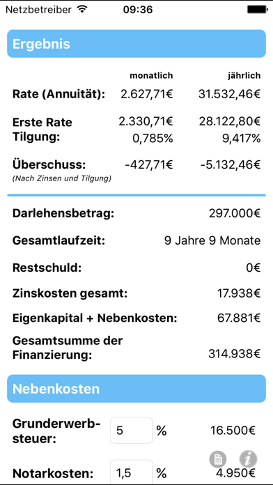 Screenshot #3 pour Tilgungsplan