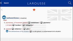 French-English Unabridged dictionary screenshot