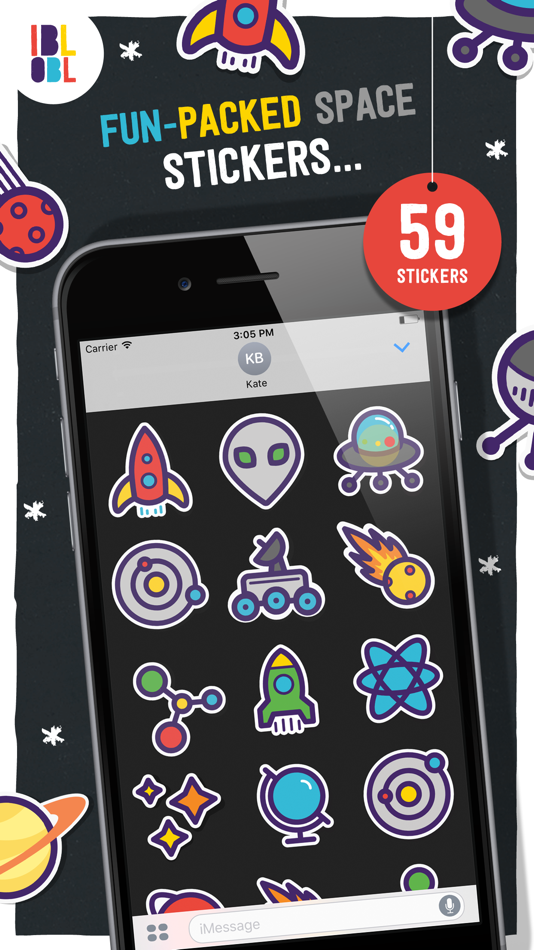 Ibbleobble Space Stickers for iMessage - 1.3 - (iOS)