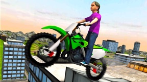 Kids MotorBike Stunt Rider - Rooftop Motorcycle 3D screenshot
