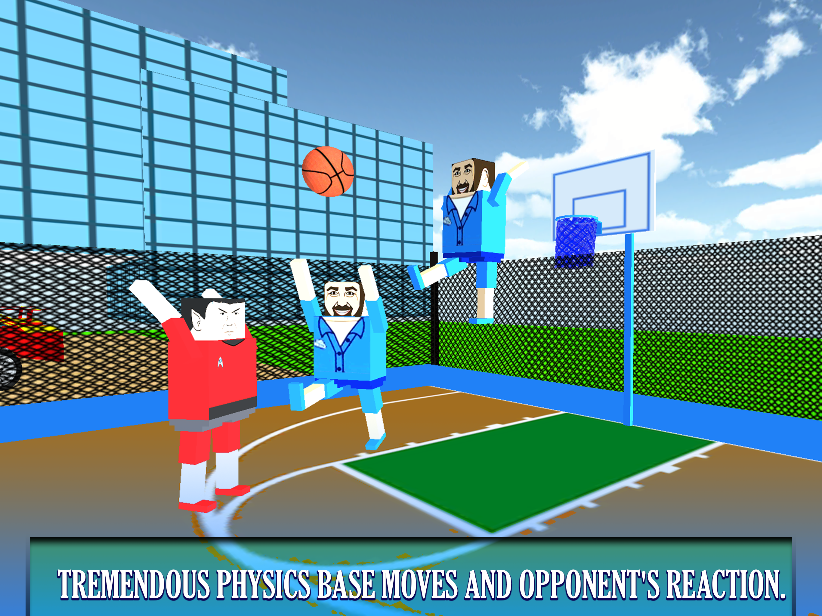 BasketBall Bouncy Physics 3D Cubic Block Party War screenshot 11