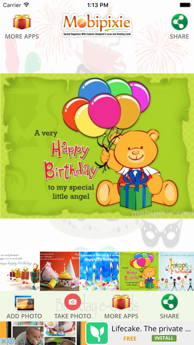 Screenshot #1 pour Birthday eCard & Greeting