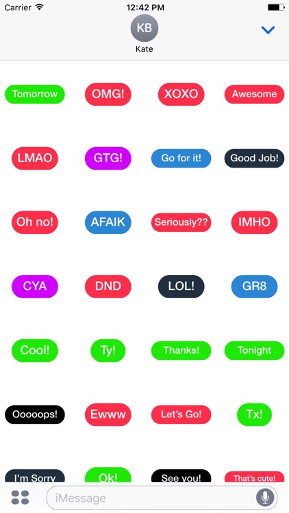Colorful Words - daily text bubbles stickers