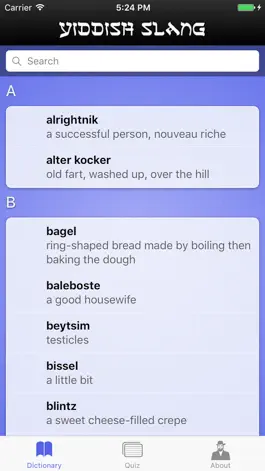 Game screenshot Yiddish Slang Dictionary and Quiz mod apk