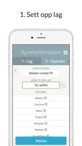 Innbytterhjelpen screenshot #1 for iPhone