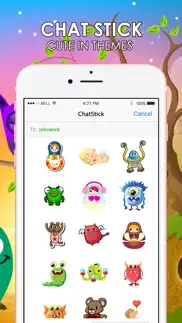 cute stickers & emojis keyboard themes chatstick iphone screenshot 1