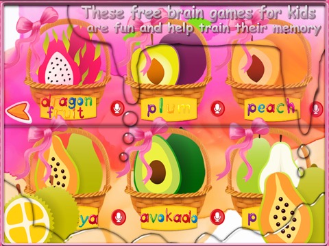 Fruit Vocab & Paint Game 2 - 子ども ために ミニ フルーツ 塗り絵のおすすめ画像2