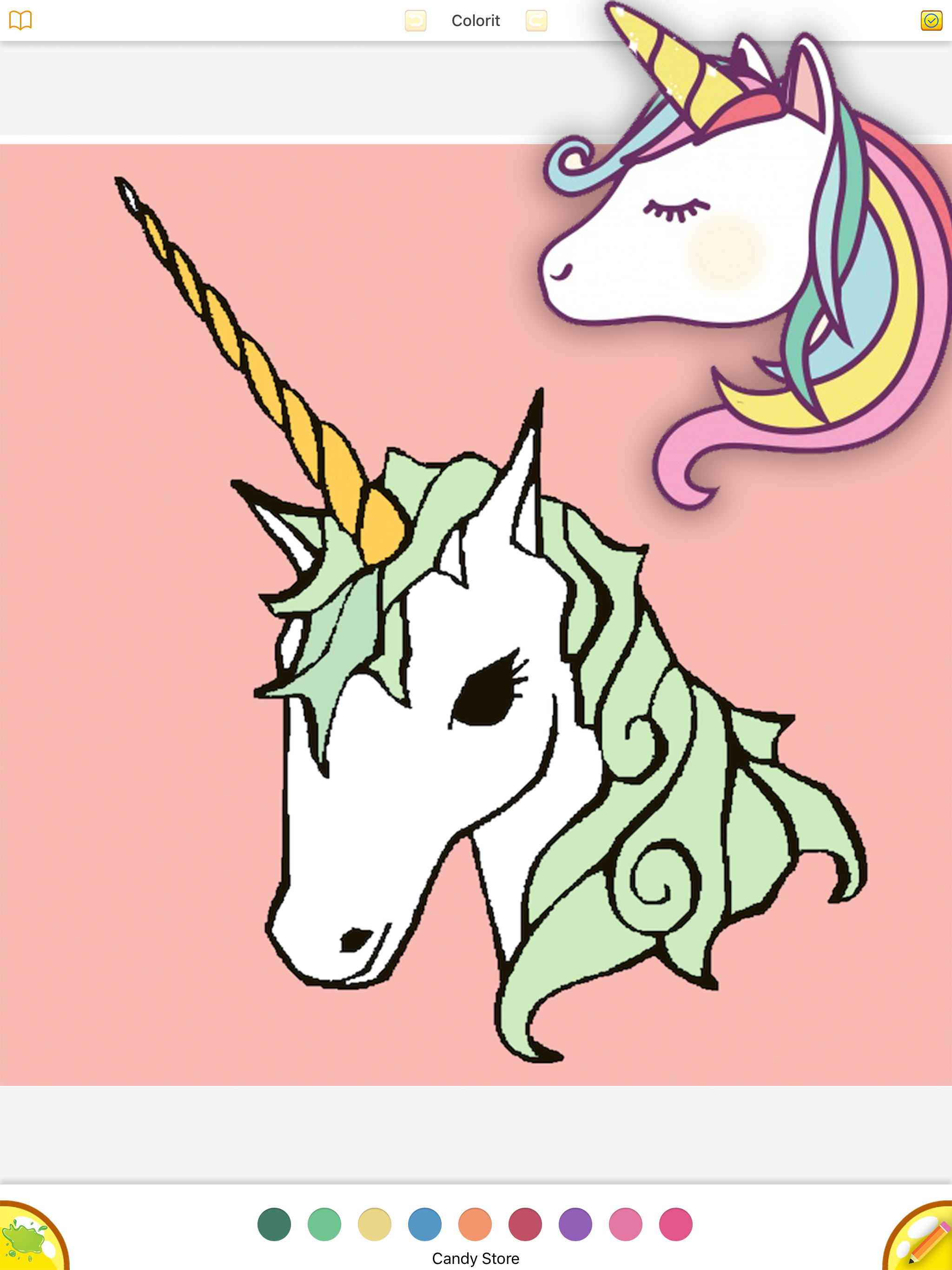 Cute Unicorn Coloring Drawing Book for Girl screenshot 8