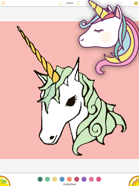 Screenshot #6 pour Cute Unicorn Coloring Drawing Book for Girl