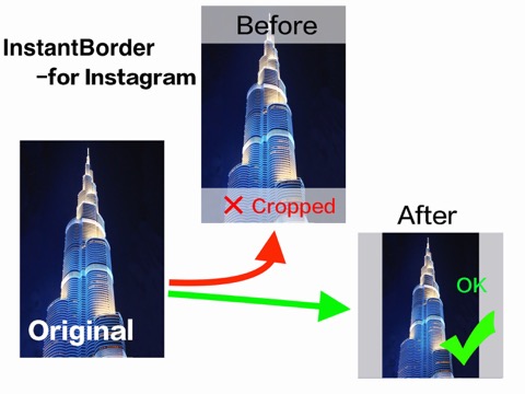 Instant Border for Instagram to make no crop photoのおすすめ画像1