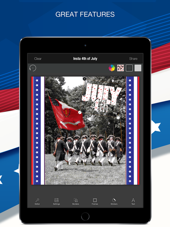 Screenshot #6 pour Insta 4th of July - United States of America 1776