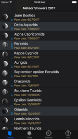 Meteor Shower Guide screenshot