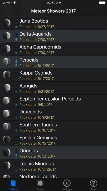 Meteor Shower Guide screenshot 1 of 5