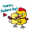 Father and Son Chicken Sticker