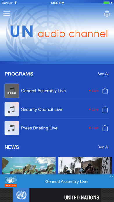 Screenshot #2 pour UN Audio Channels