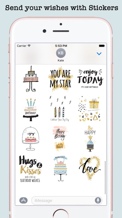 Happy Birthday Card Wishes For iMessageのおすすめ画像4