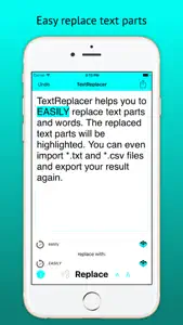 TextReplacer - find & replace screenshot #1 for iPhone