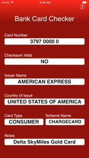 bank card checker iphone screenshot 1