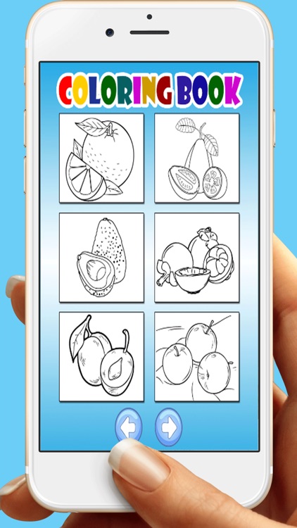 Printable Fruits Coloring Book For Kids screenshot-3