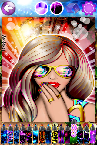 Tropical Princess with Fun Coloring Dress Up Games screenshot 2