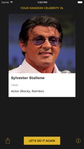 Random Celebrity Generator screenshot #2 for iPhone