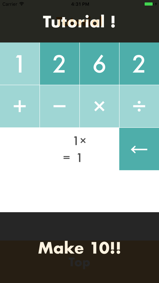 #2. 10 Puzzle : Math Game - Make 10 with 4 numbers! (iOS) 由: D2CR Inc.