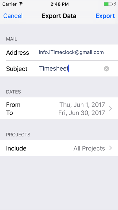 Itimeclock review screenshots