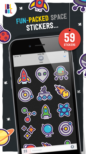 ‎Ibbleobble Space Stickers for iMessage Screenshot