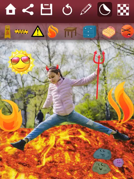 Paint lava effects on photos – Photo editor