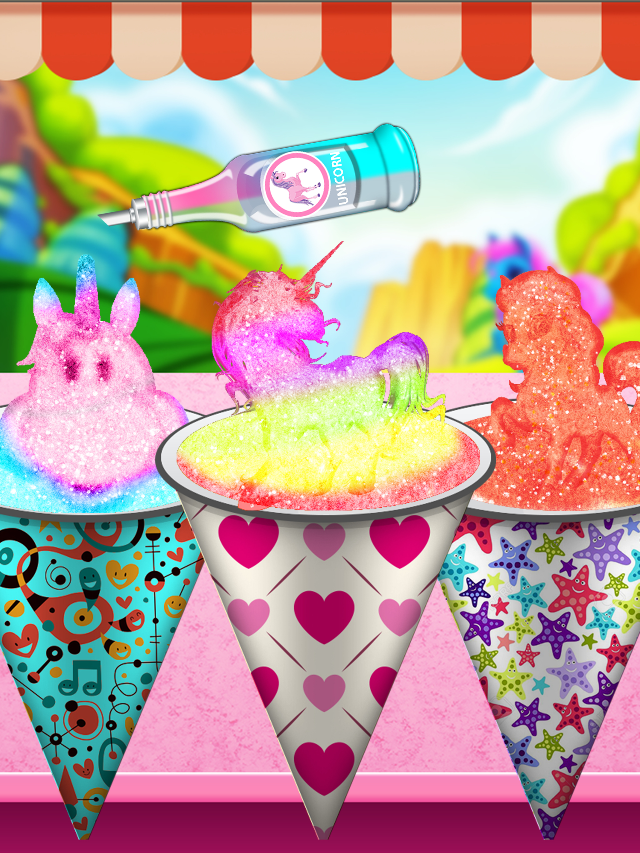 Glowing Snow Cone Rainbow Maker DIY Summer Dessert