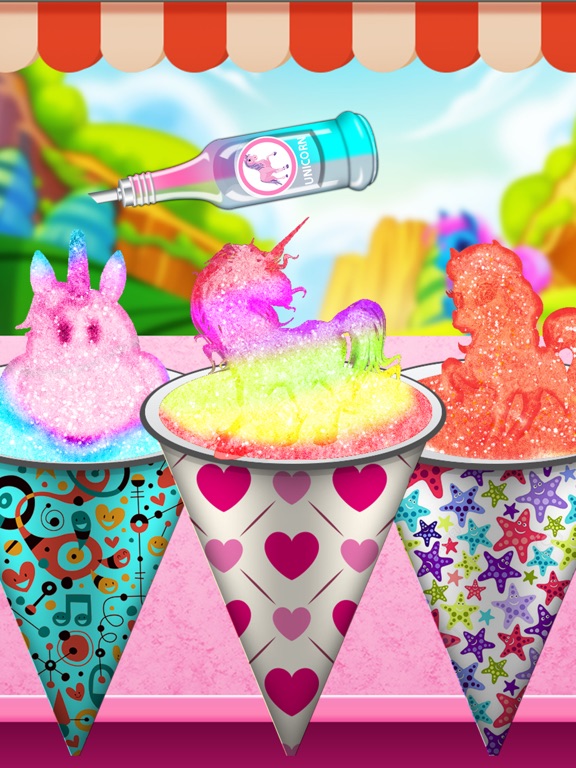 Glowing Snow Cone Rainbow Maker DIY Summer Dessert iPad screenshot