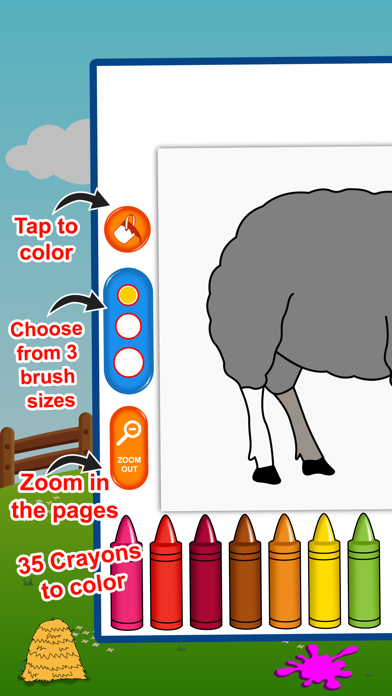 How to cancel & delete Farm Animals Coloring Book for Kids & Preschoolers from iphone & ipad 1