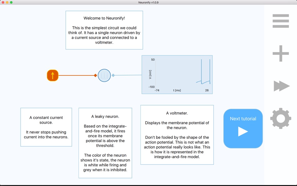 #1. Neuronify (macOS) 由: Anders Hafreager