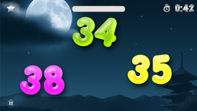 123 Ninja the First Numbers Slicing Game for Kids screenshot