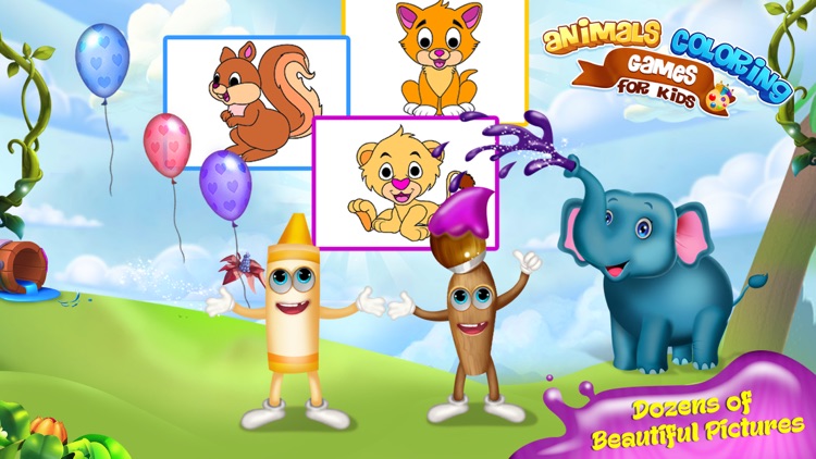 Animals Coloring Page Game - Jungle Dairy screenshot-3