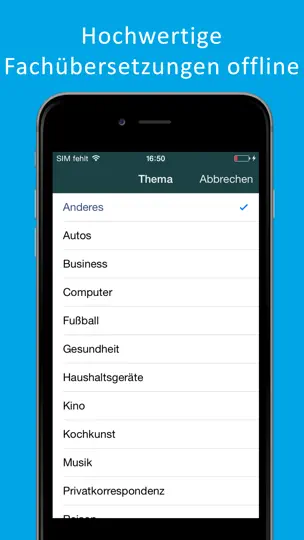 Screenshot von PROMT Offline-Übersetzer auf dem iPhone 1