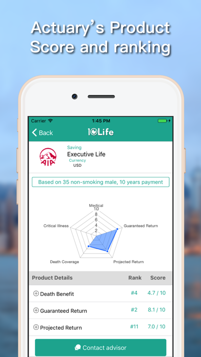 10Life Insurance Decoder Screenshot