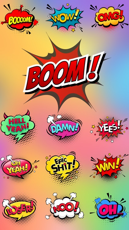 BOOM - Funny Comic Stickers